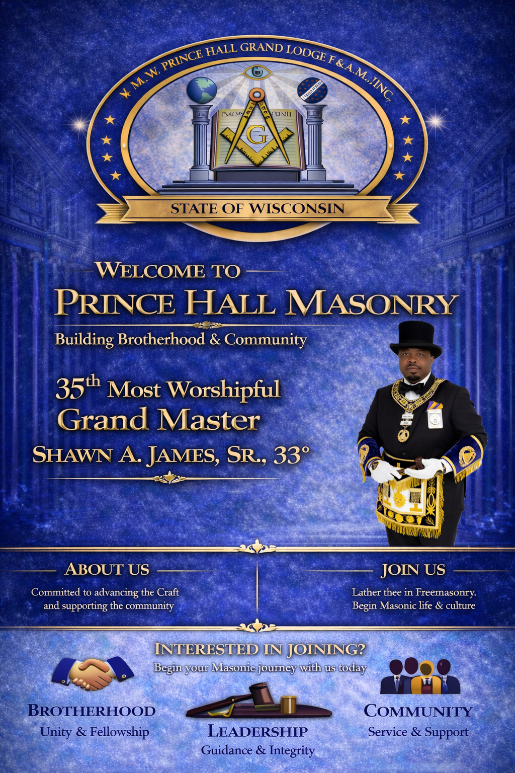 M.W. Prince Hall Grand Lodge F.&A.M. of Wisconsin, Inc. (Tablet)