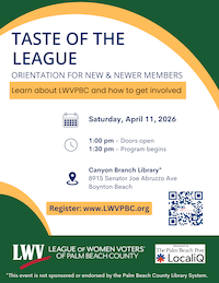 Taste of the League flyer