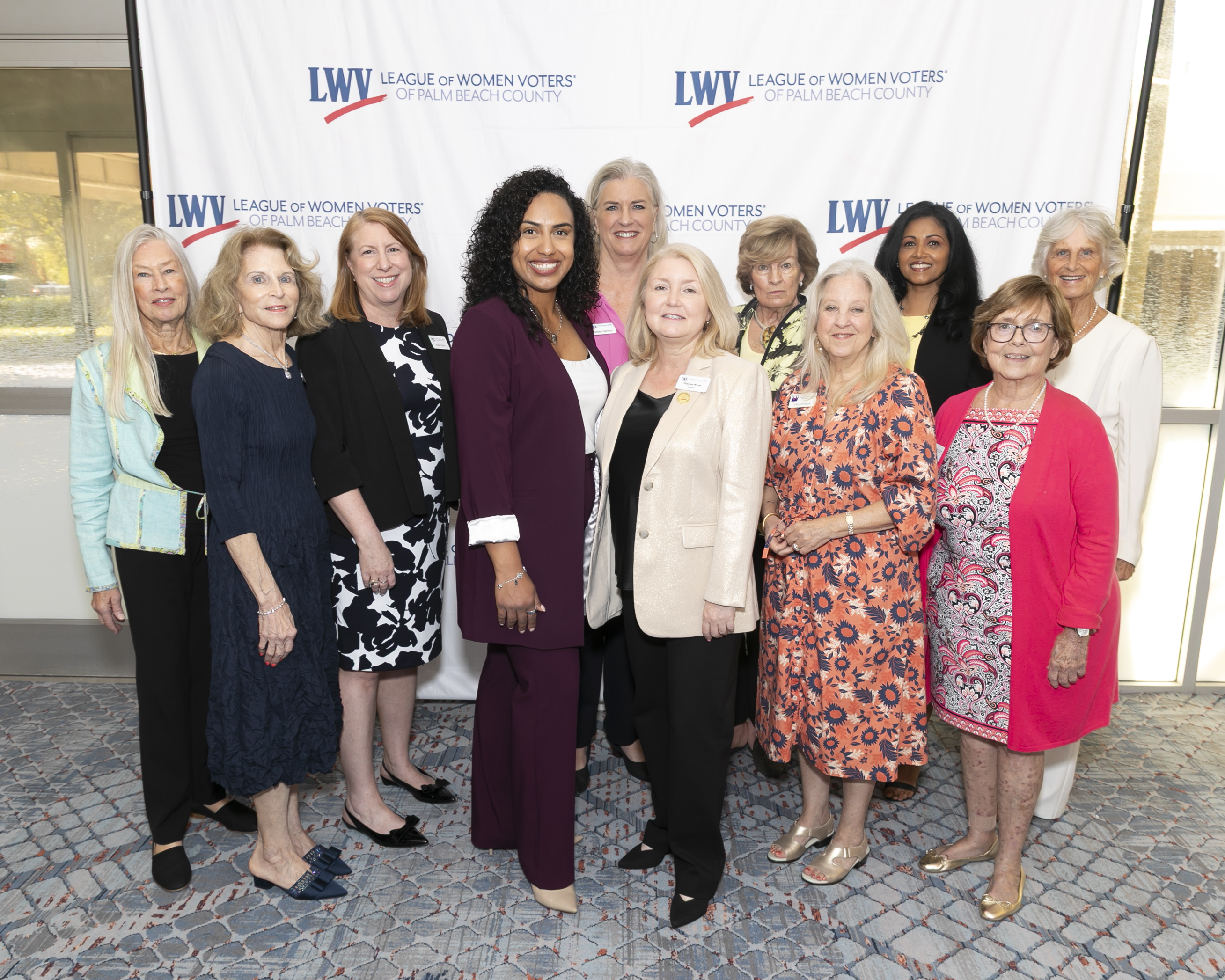 Amy Kemp Dianna Wynn and LWVPBC Board