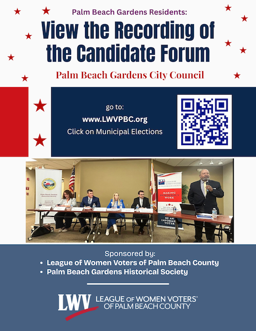 Palm Beach gardens Candidate Forum Recording