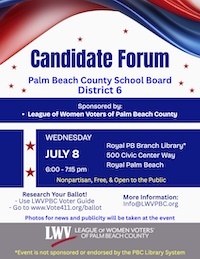 Candidate Forum-School District 6 - 7/8/2026