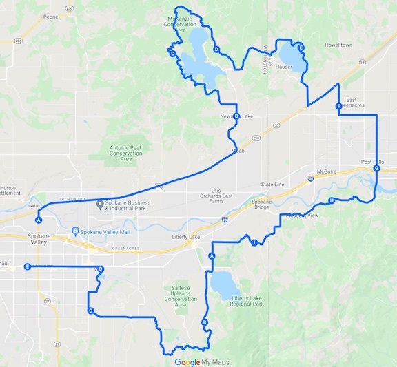 Tour of the lakes map