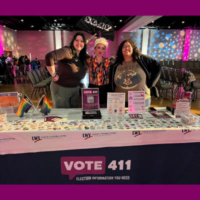 Voter Services Tabling ISU Drag Show March 2026 400x400