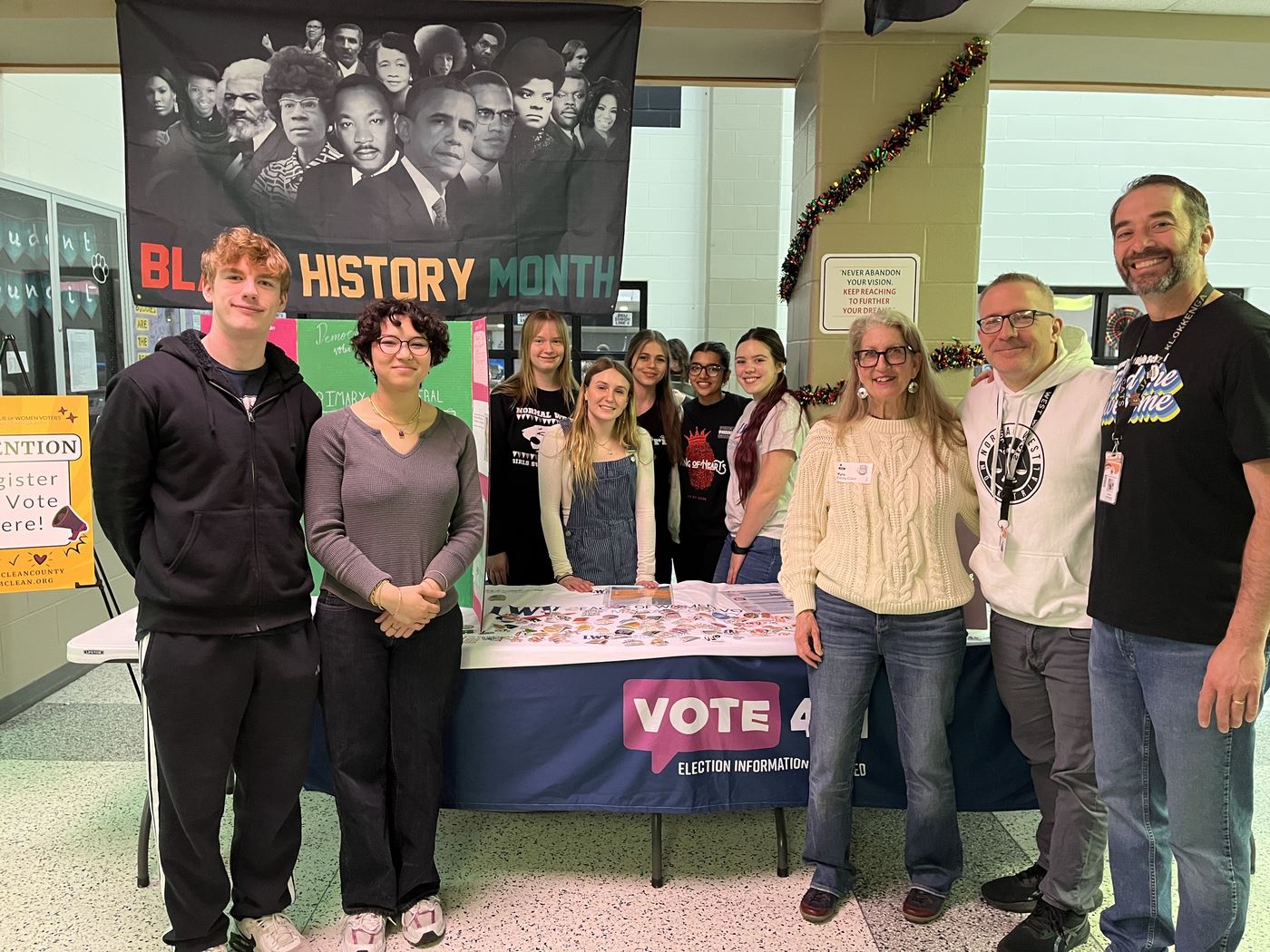 Normal West HS students voter registration