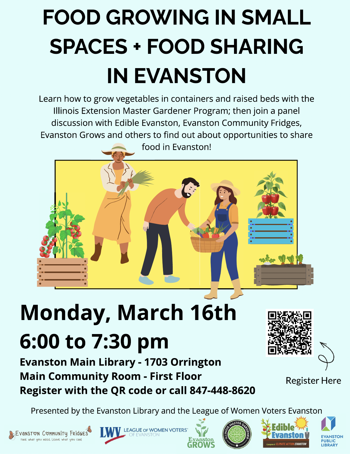 March 16 Food Growing and Food Sharing event flier