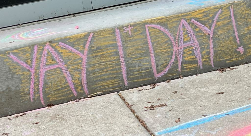 Yay 1st Day chalking