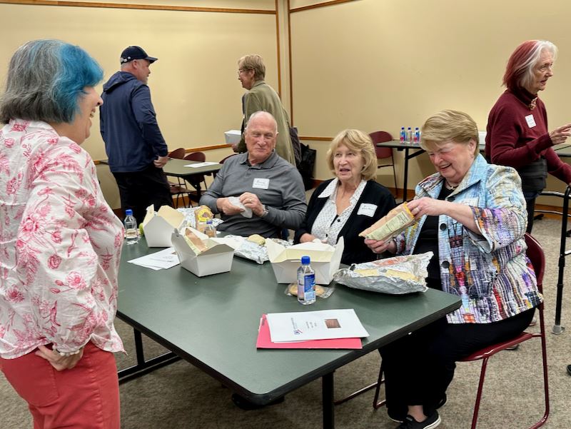 Box dinner and conversation at LWVE annual meeting