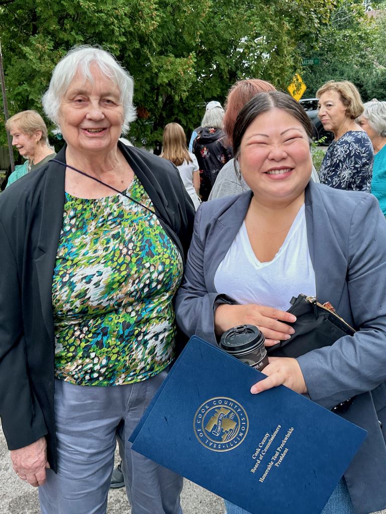 Betty Hayford with Cook County Commissioner Josina Morita