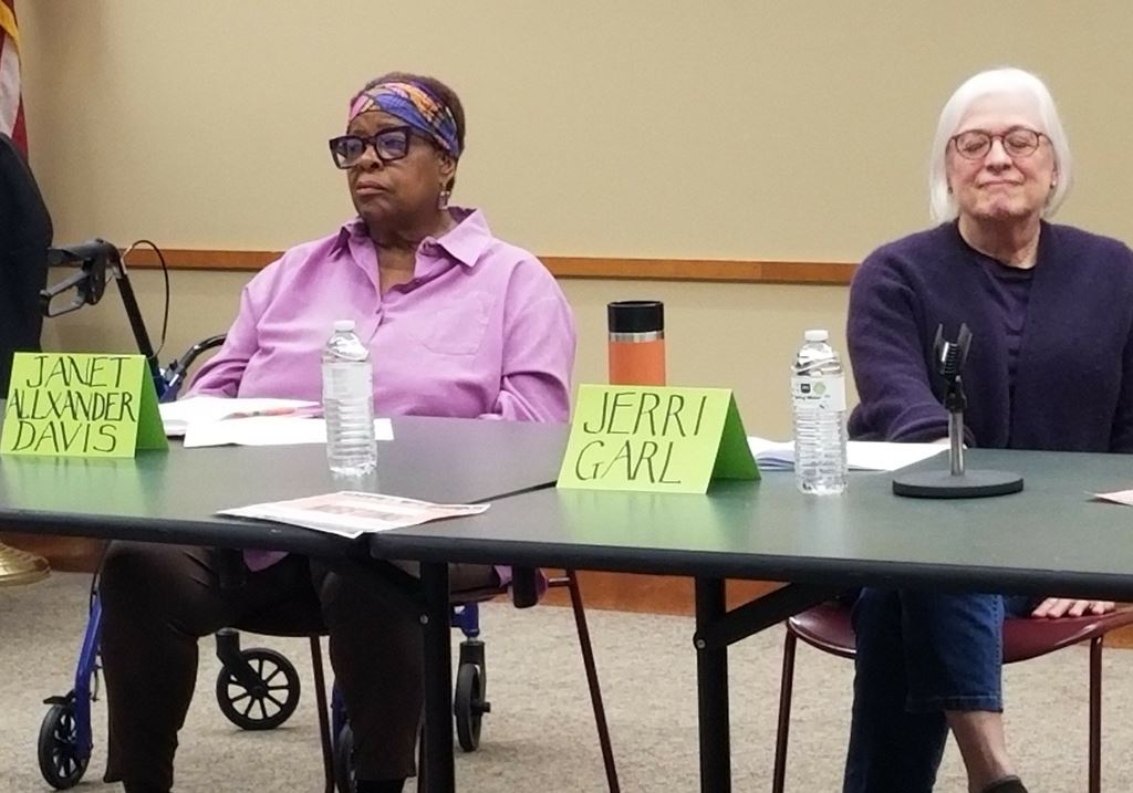 Janet Alexander Davis and Jerri Garl, co-chairs of Environmental Justice Evanston