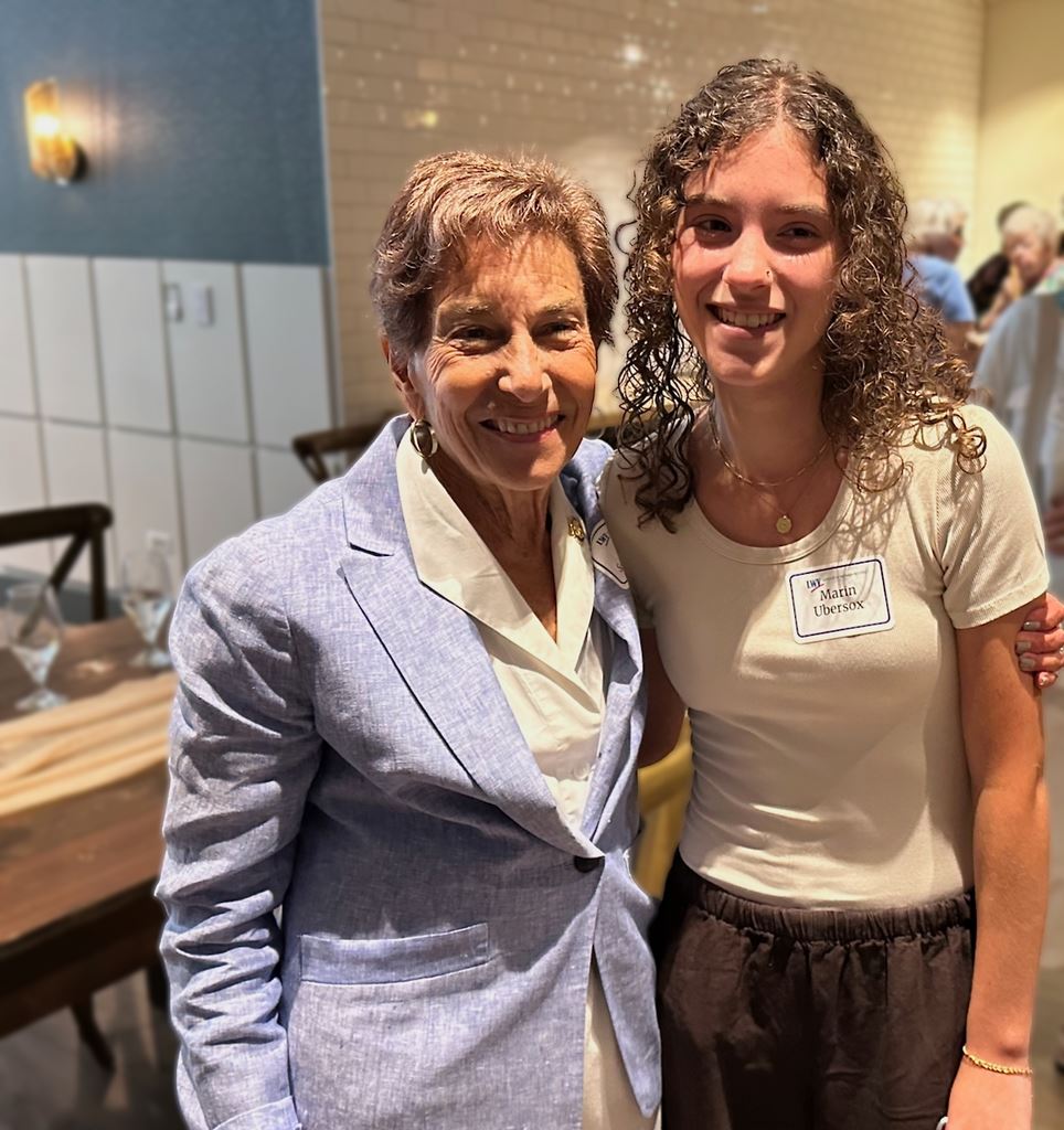 Rep Schakowsky with Scholarship winner Marin Ubersox,