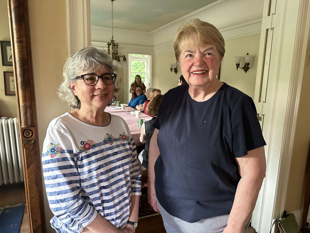 Joan Linsenmeier and Mary Keefe Kelly