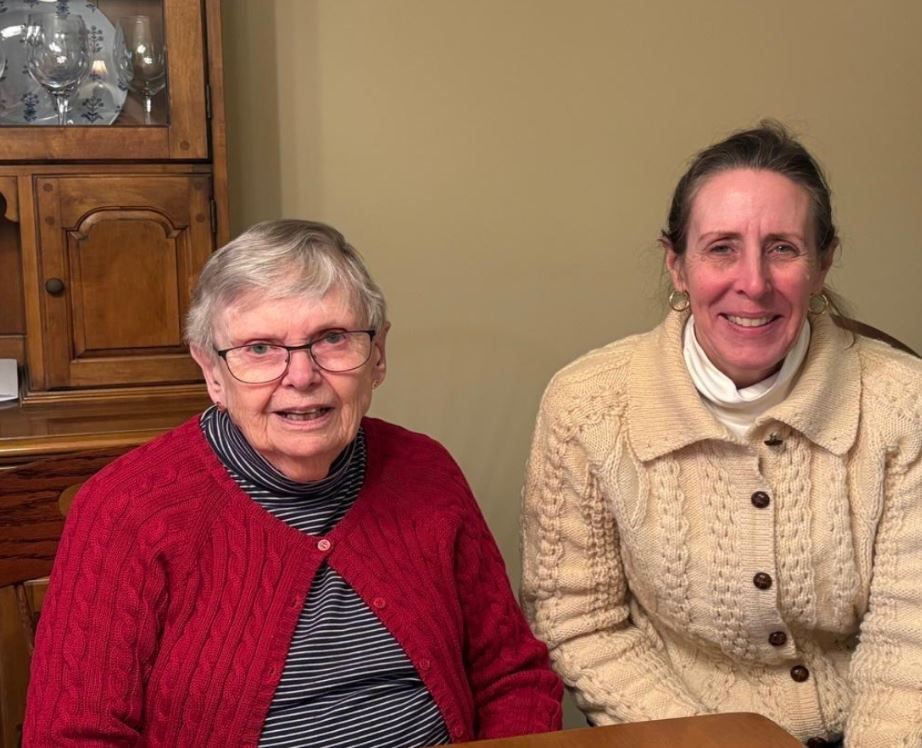 Helen Moag and LWVIL President Becky Simon