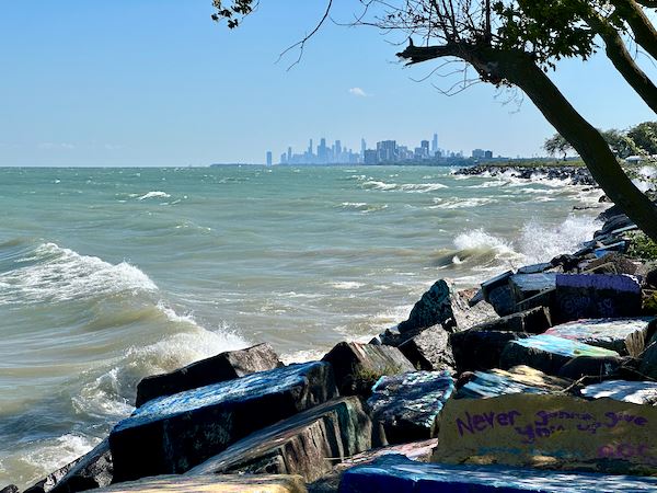 Lake Michigan view of Chicago