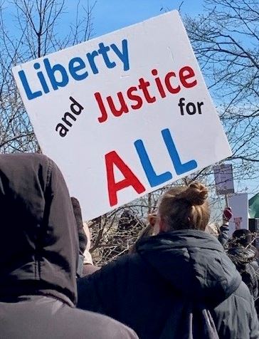 Liberty and Justice for ALL sign