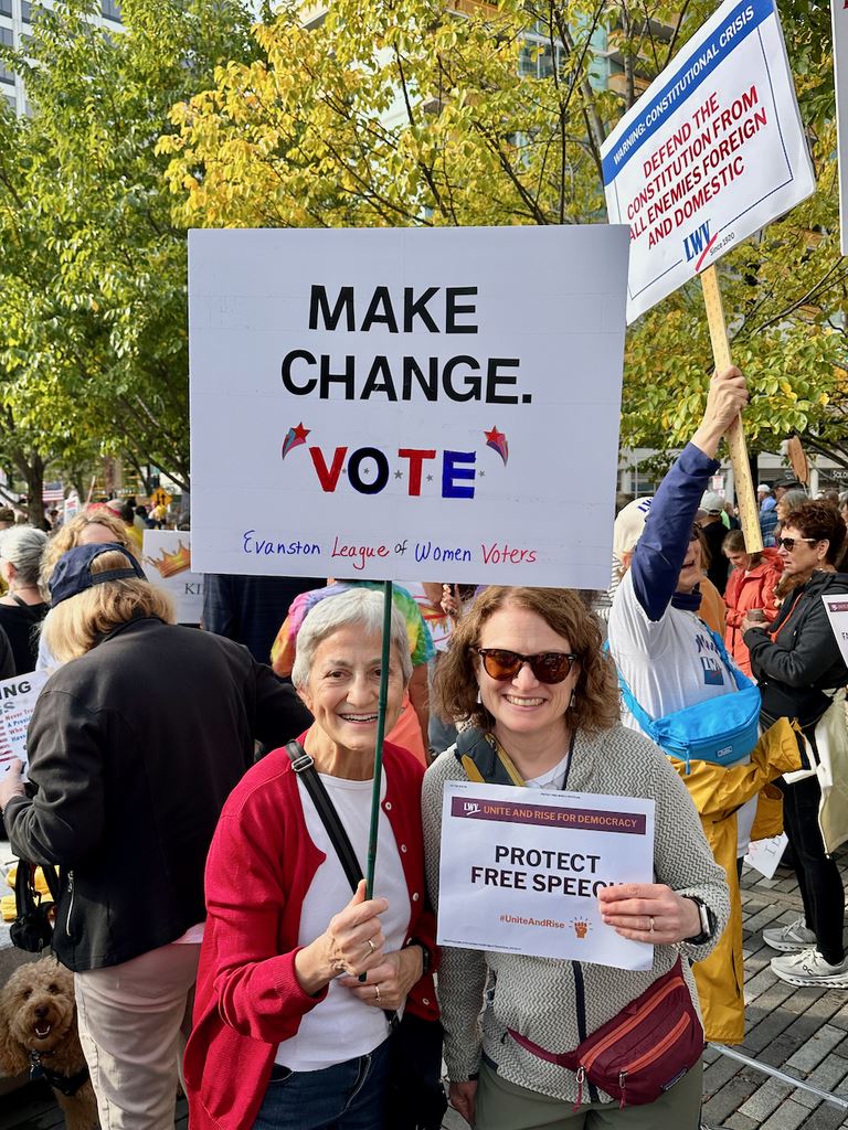 Georgia and Lisa at No Kings Protest
