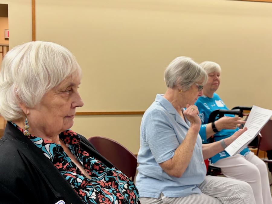 Betty Hayford, Sue Brenner, Cheryl Wollin– members for the Observer Corp, 