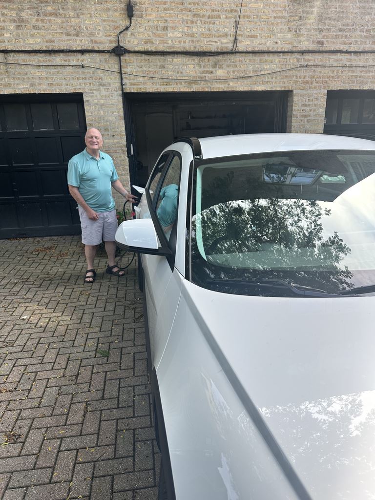 Steve Murphy charging his EV