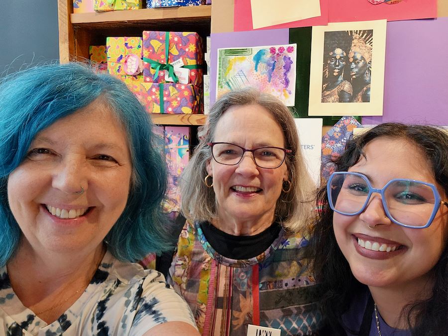 Tucker and Carol McCardell with Suemaya, store manager