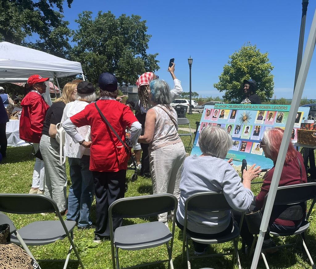 LWVE mural served as a gathering place on Juneteenth in Evanston