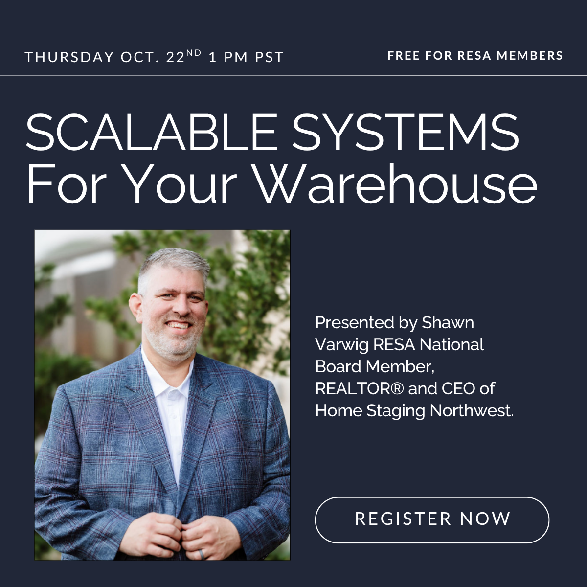 Scalable Systems for Your Warehouse webinar presented by Shawn Varwig