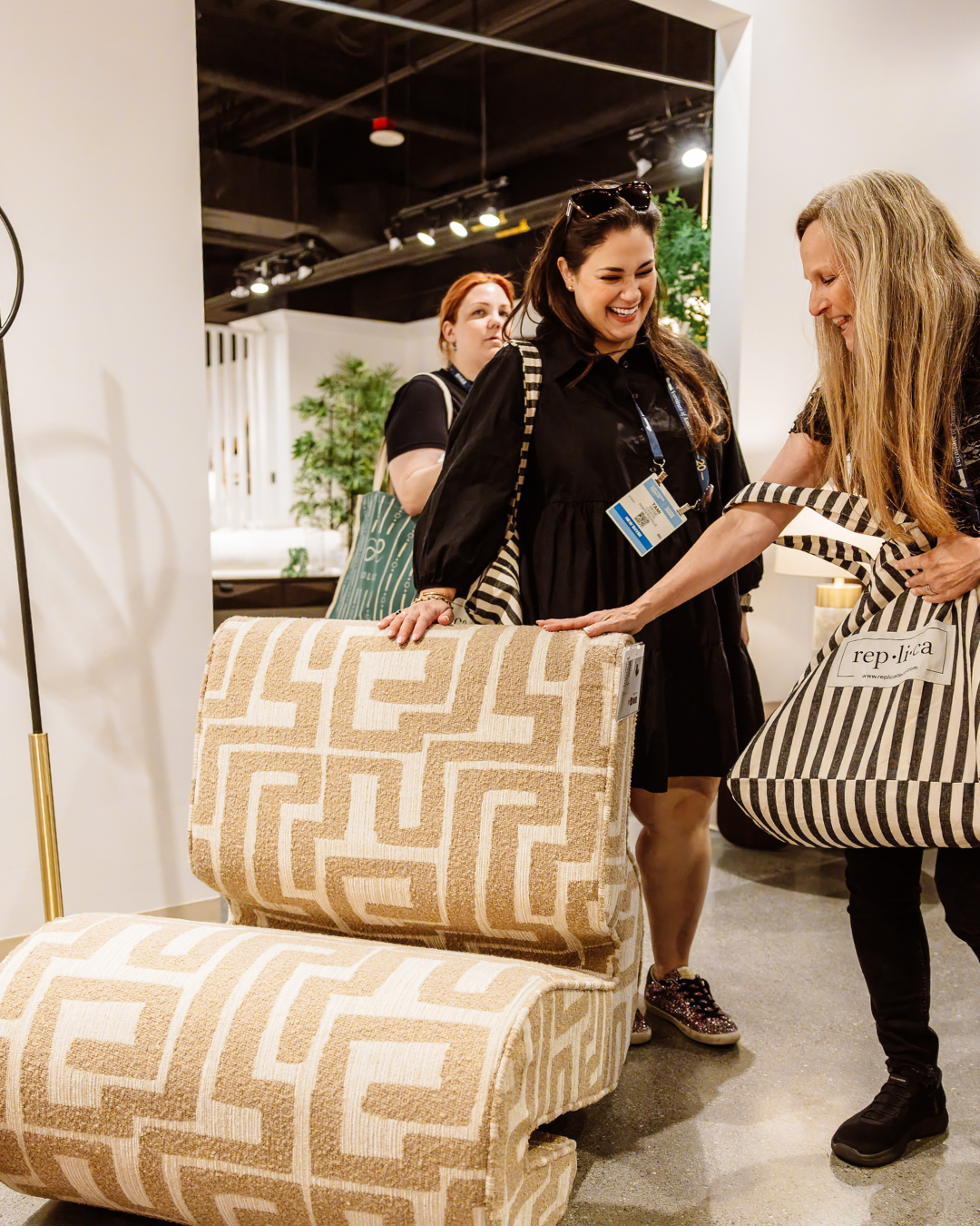 Chairs and furniture sourced by home stagers at Las Vegas Market