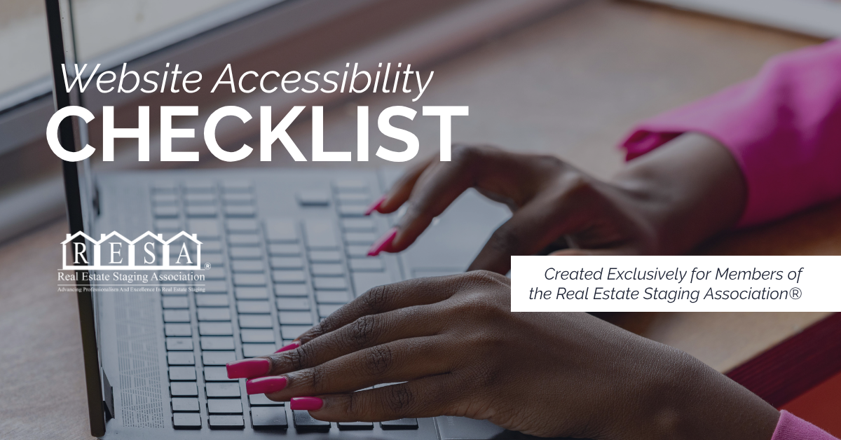 Website Accessibility Checklist for home stagers