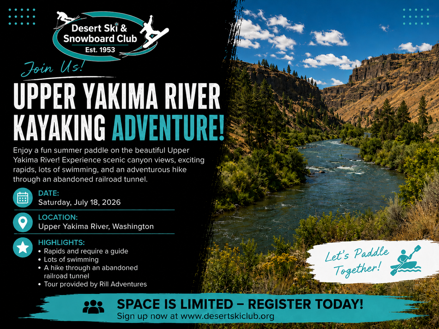 Upper Yakima River Kayaking Event