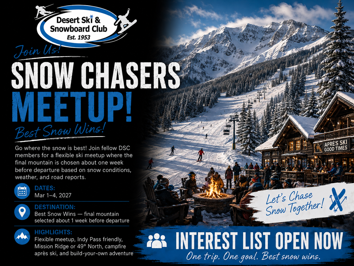 Snow Chasers Meetup