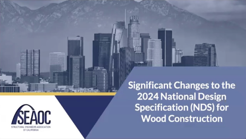 Changes to the 2024 National Design Specification 