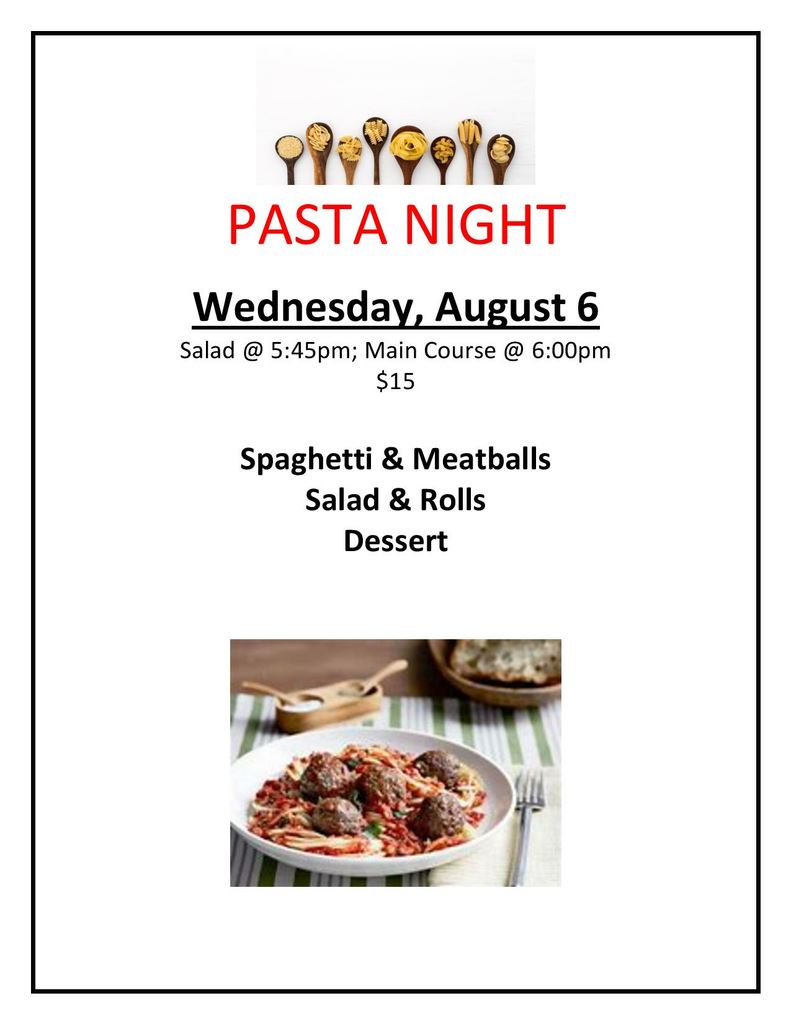2025 Aug Pasta Night