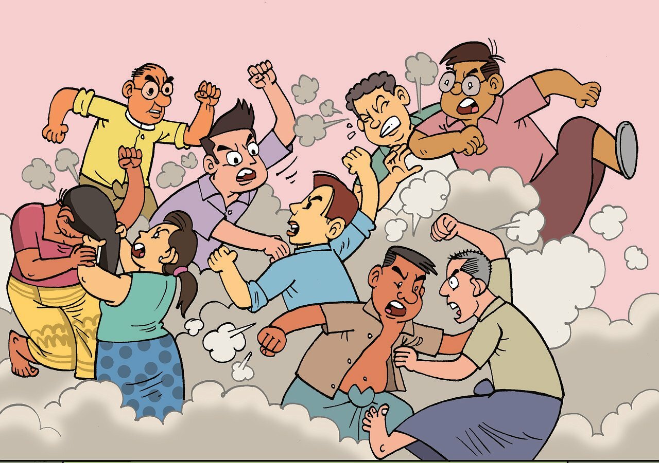 Family dinner arguments and fighting