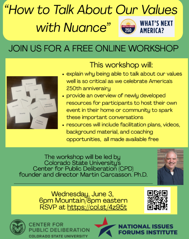 Featured Community Event: 'How to Talk About Our Values with Nuance' June 3, 2026 event