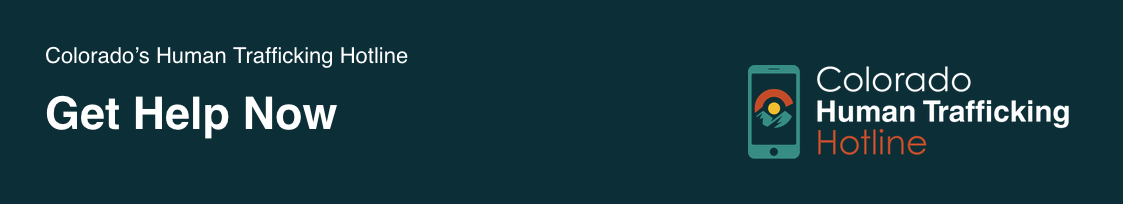 Colorado Human Trafficking Hotline logo from website screenshot