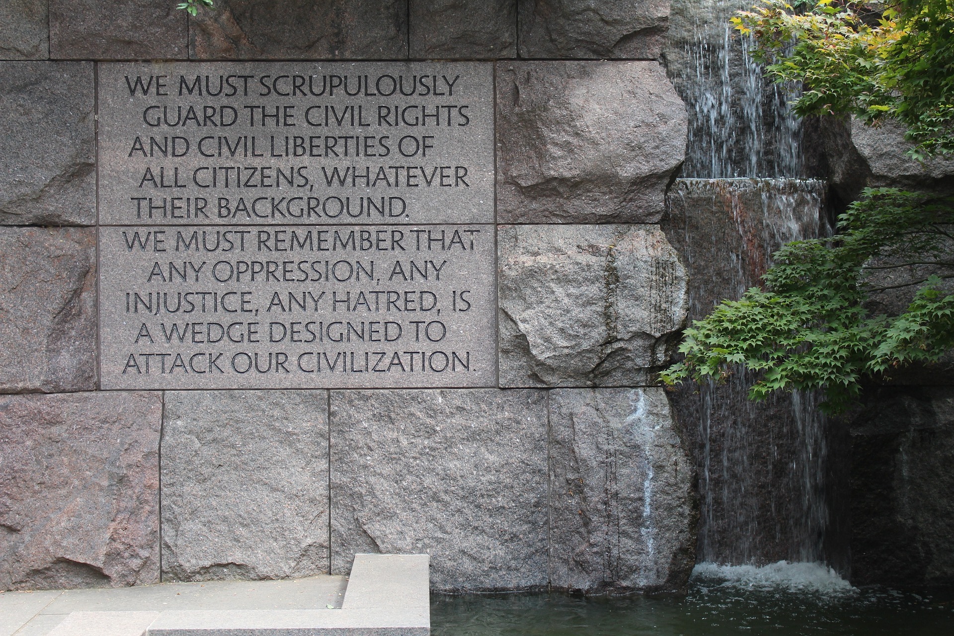 President Franklin Delano Roosevelt quote about civil liberties for all
