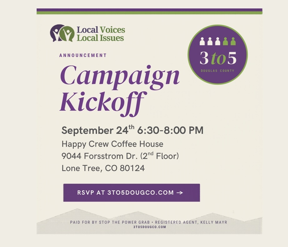 Featured Community Event: YES on Douglas County Commissioners 3 to 5 Initiative September 24, 2026 event