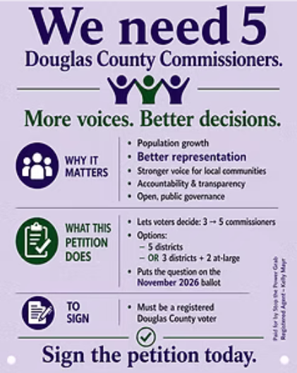 Douglas County Commission 3 to 5 Initiative flyer