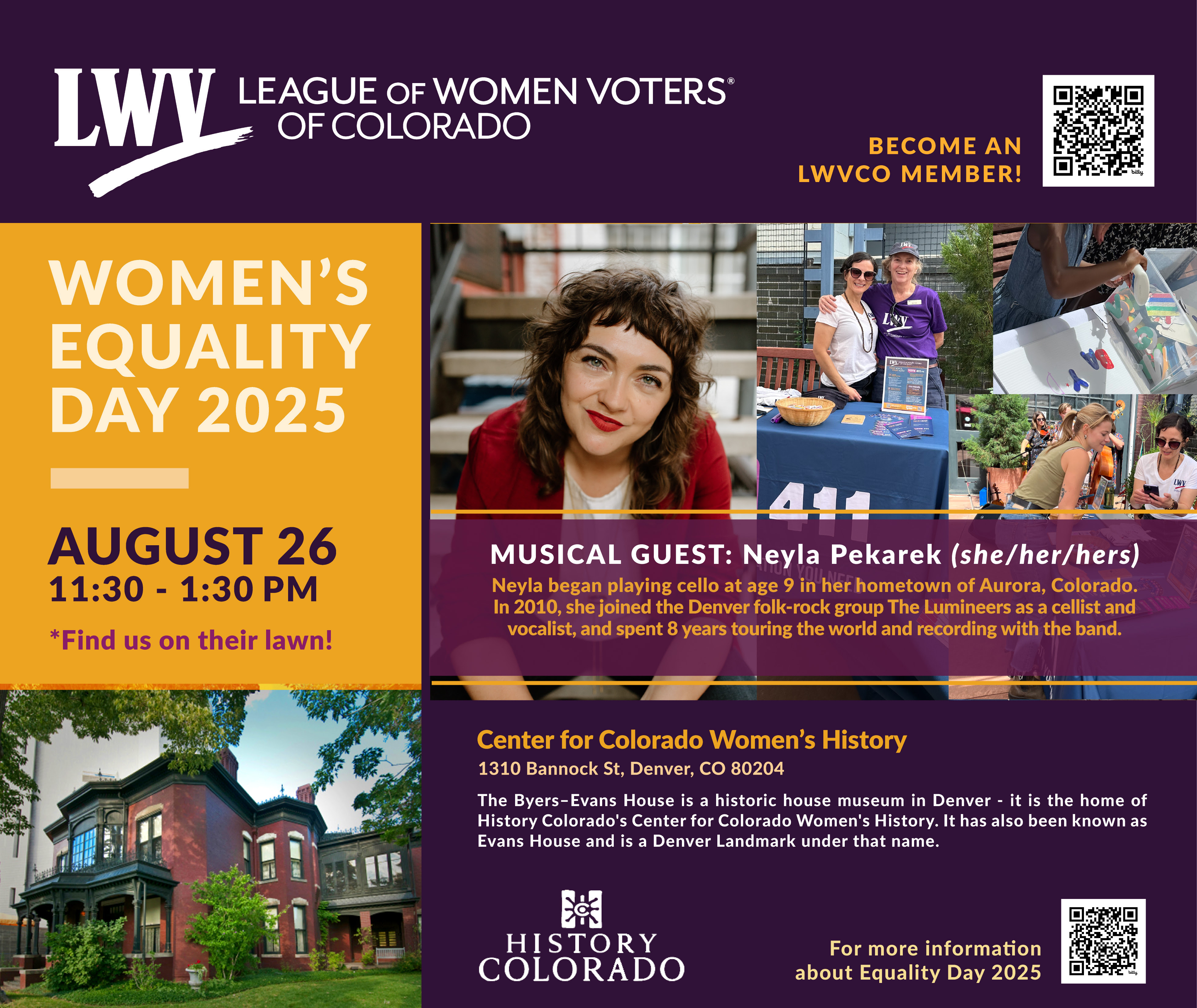 Featured Community Event: History Colorado's Women's Equality Day 2025 event