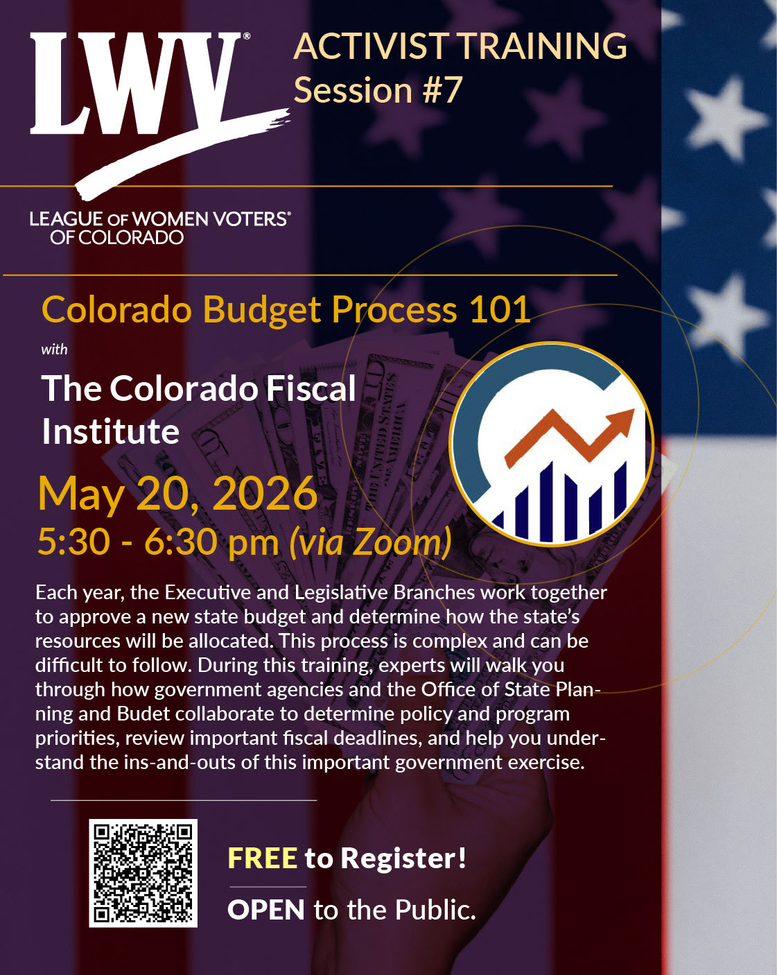 LWVCO Activist Training Series Session #7: Colorado Budget Process 101
