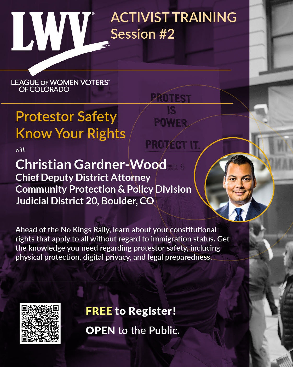 LWVCO Activist Training Session 2 March 18, 2026 event