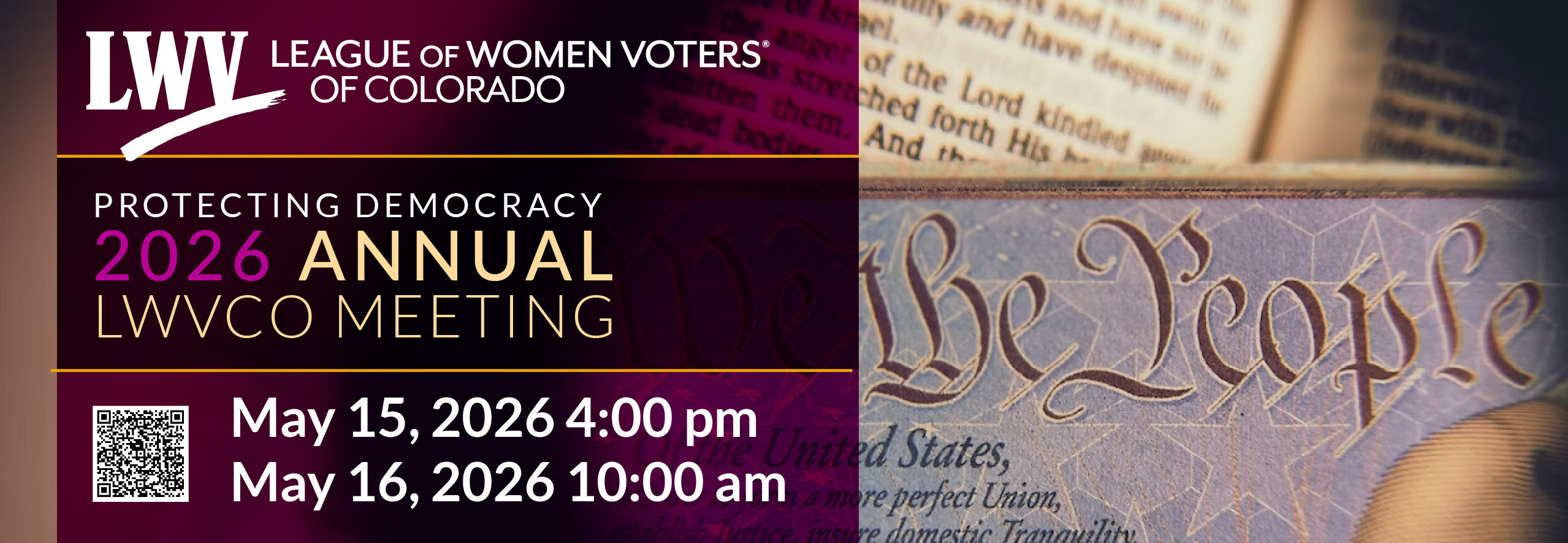 LWVCO 2026 Annual Meeting May 15-16, 2026 event