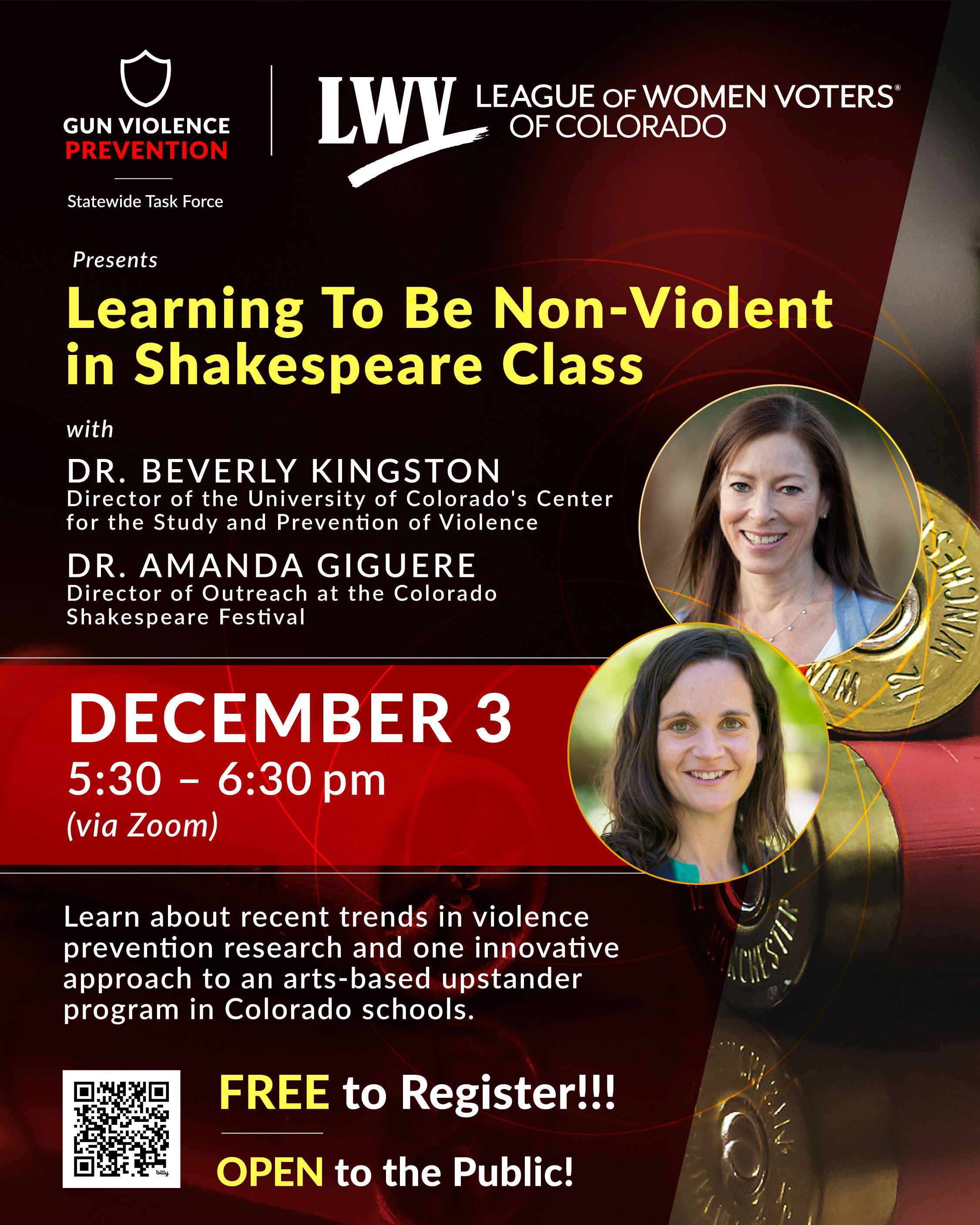 LWVCO Gun Violence Prevention Task Force December 3, 2025 event