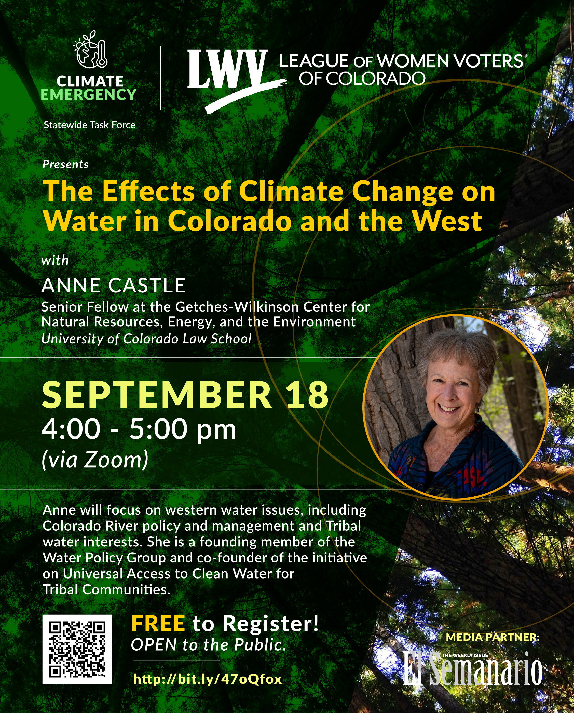 LWVCO Climate Emergency Task Force September 18, 2025 event