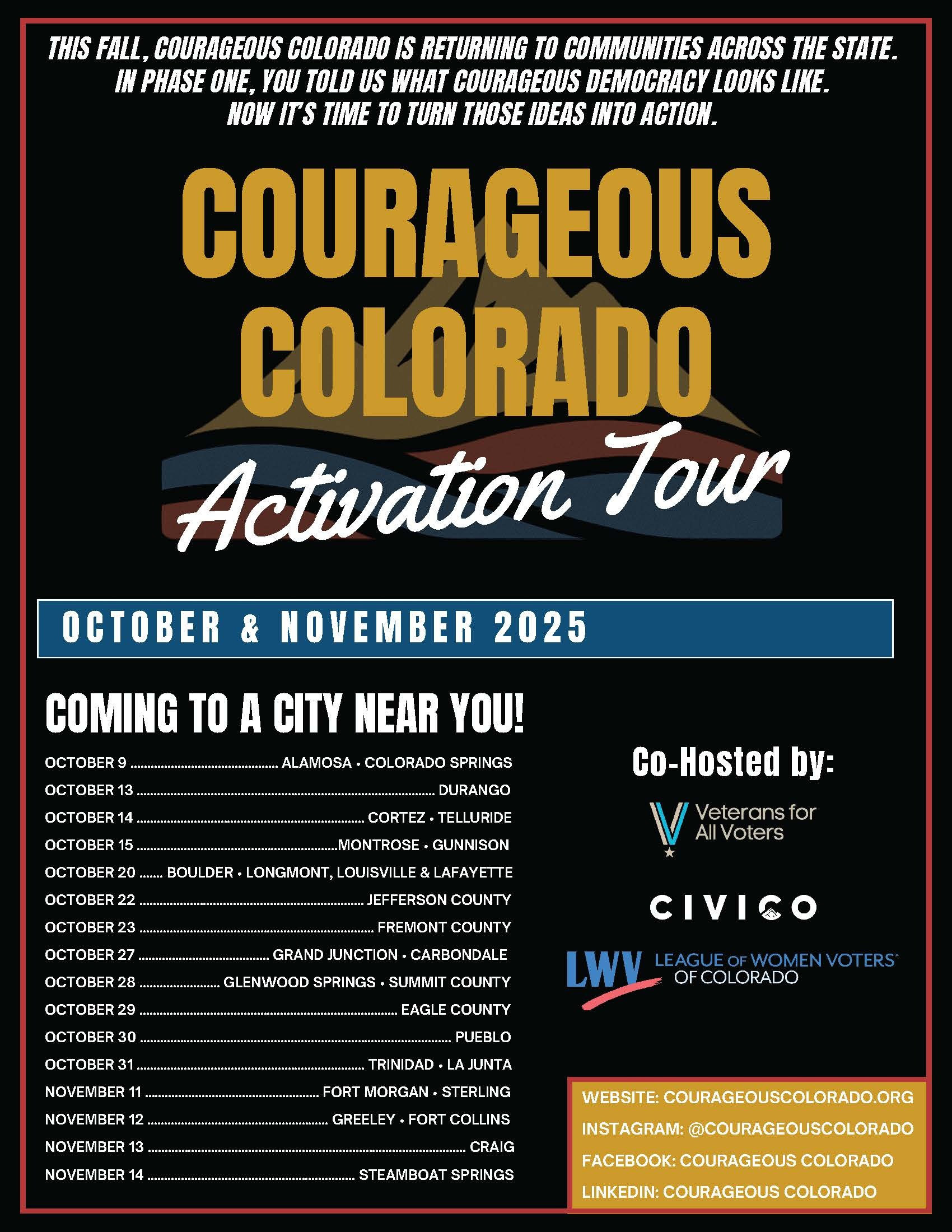 Courageous Colorado meetings in Colorado events