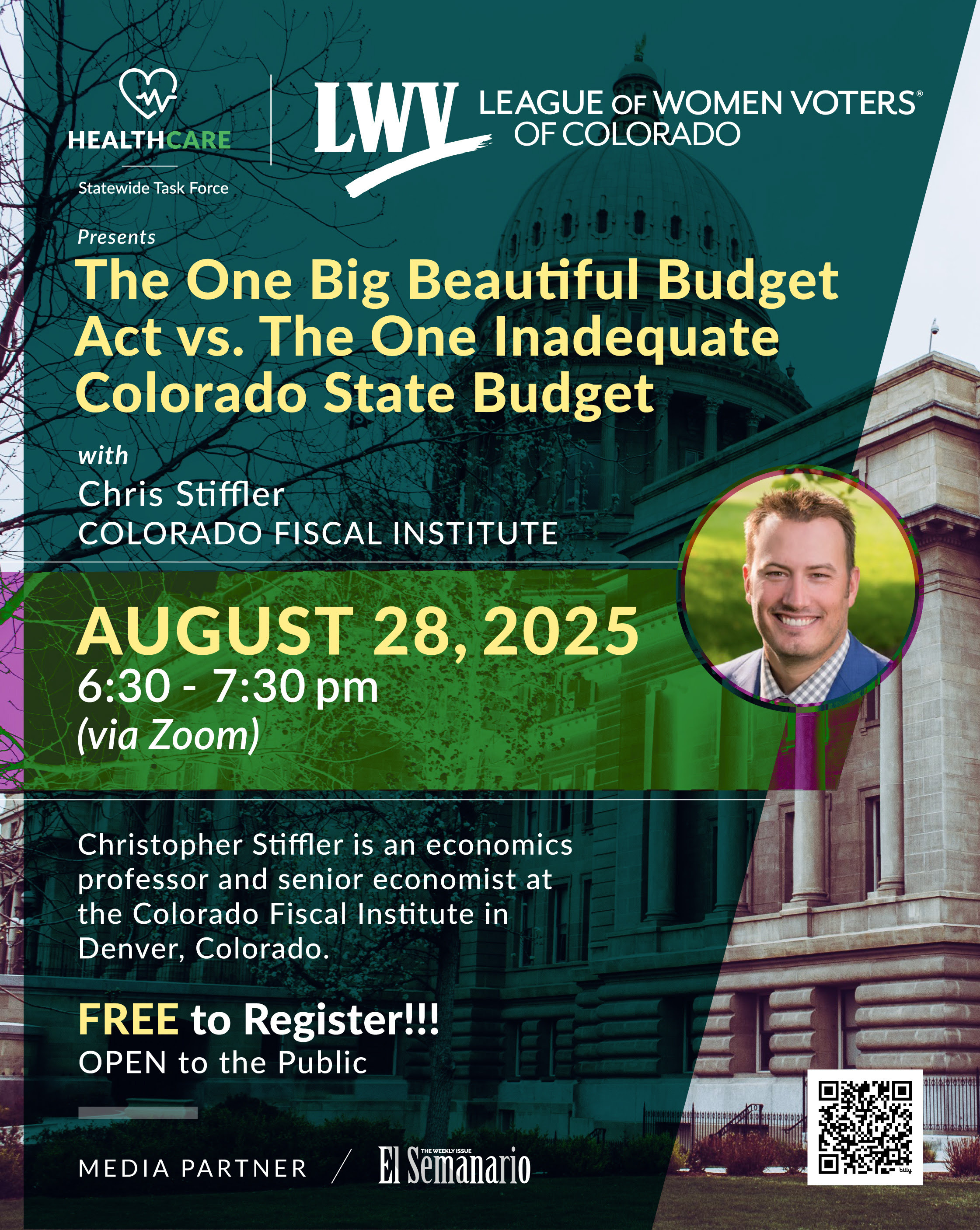 LWVCO Health Care Task Force meeting August 28, 2025 event