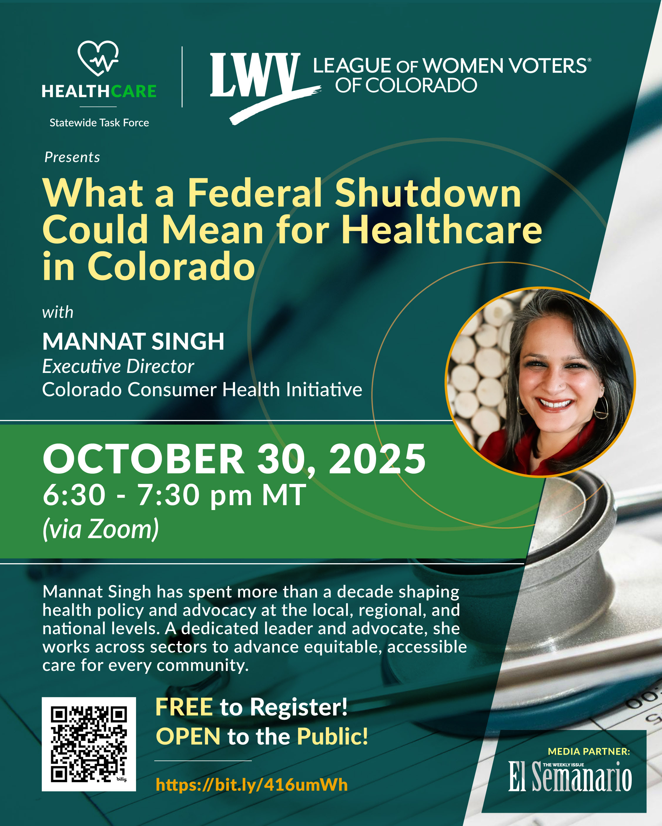 LWVCO Health Care Task Force October 30, 2025 event