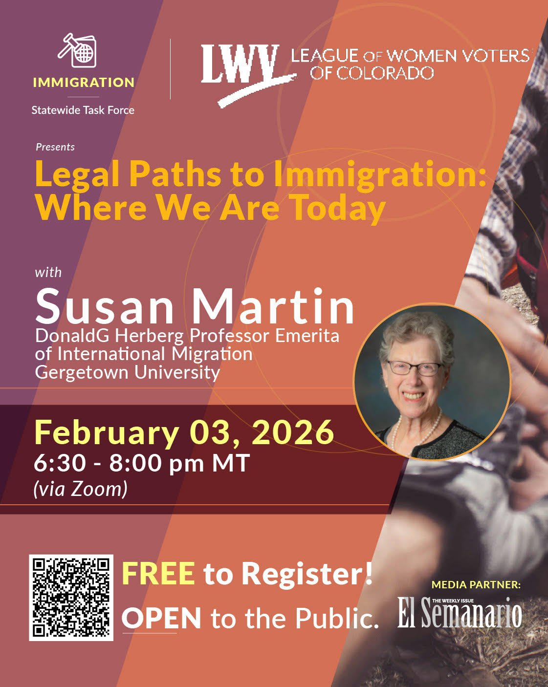 LWVCO Immigration Task Force February 3, 2026 event