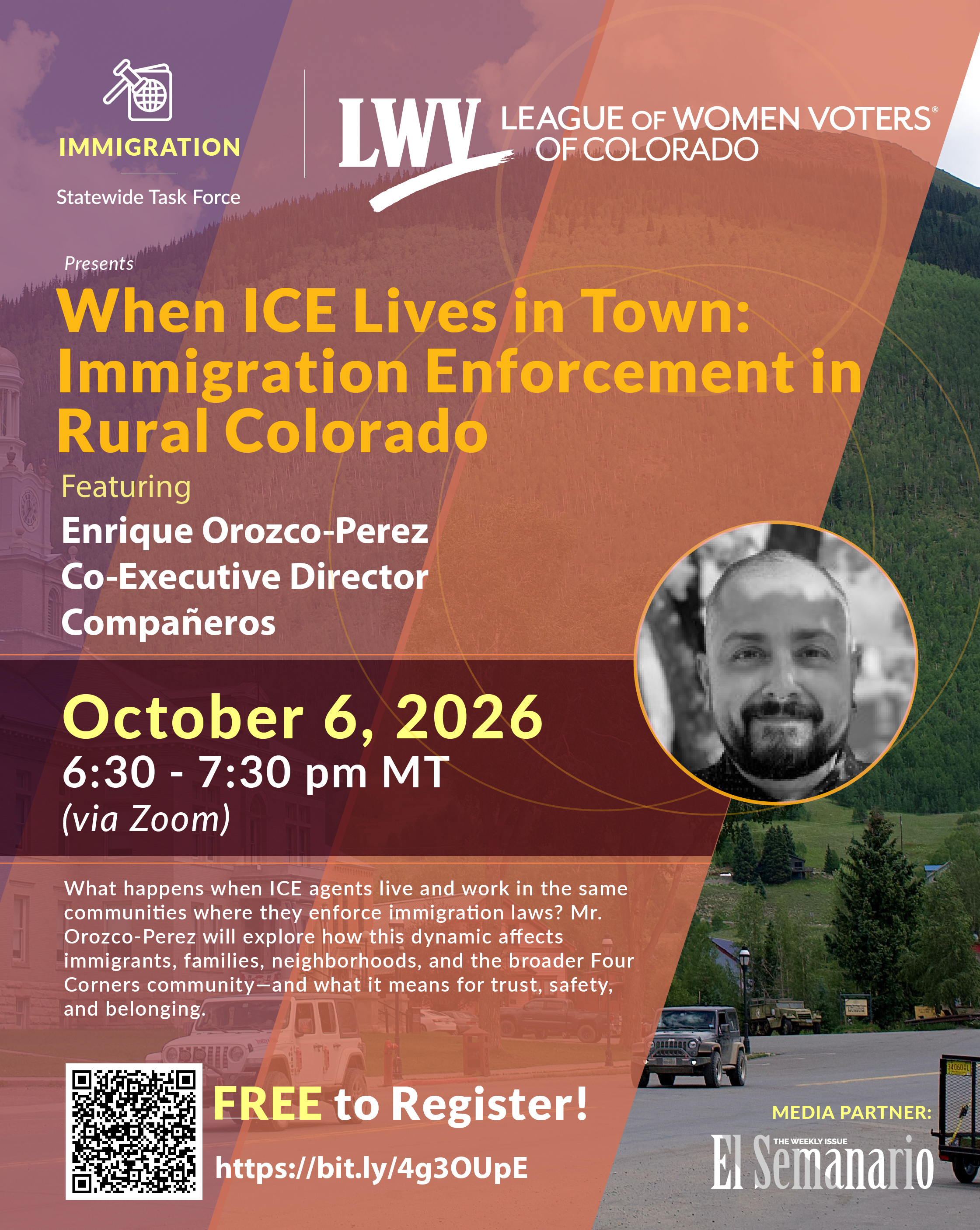 LWVCO Immigration Task Force October 6, 2026 event