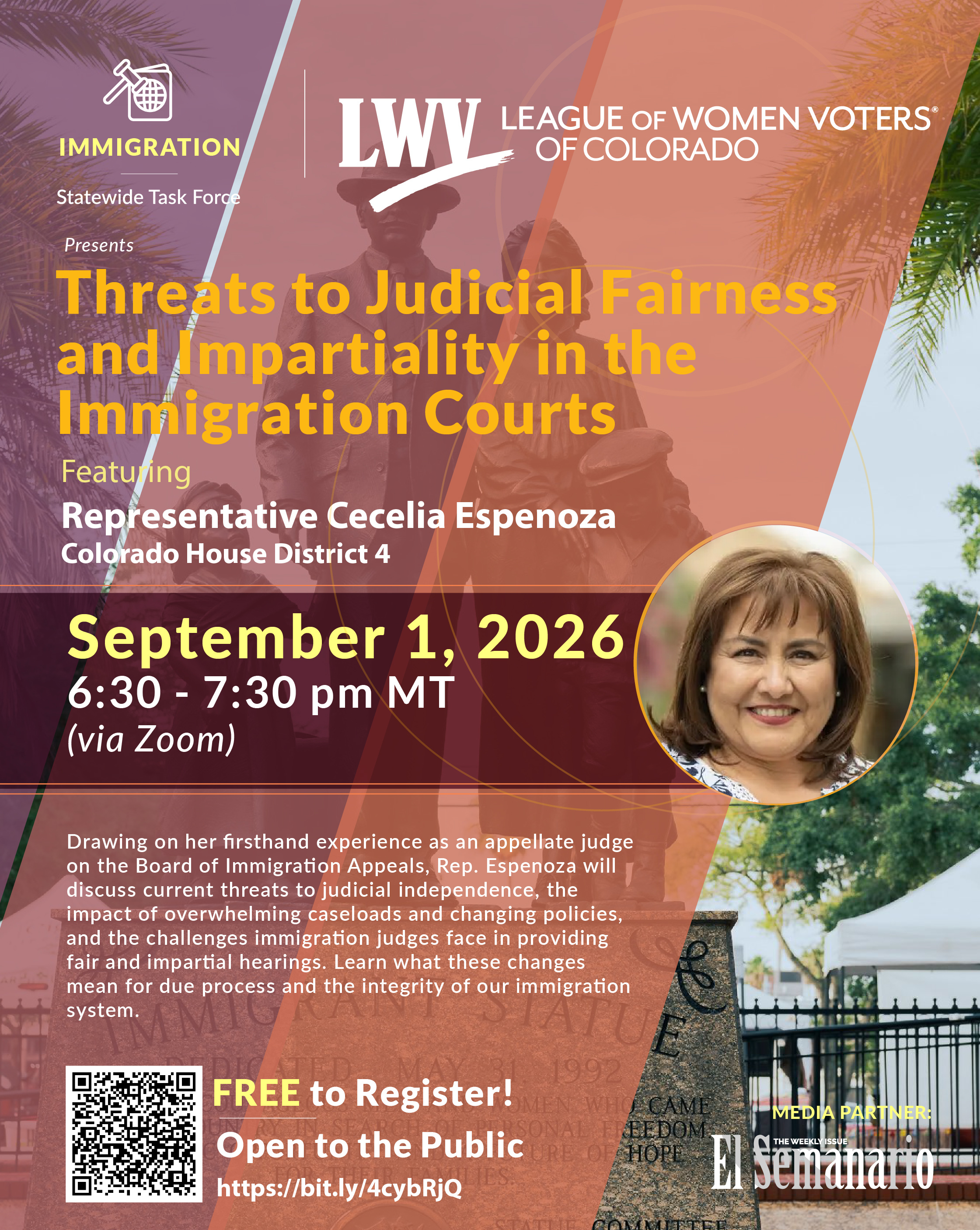 LWVCO Immigration Task Force September 1, 2026 even
