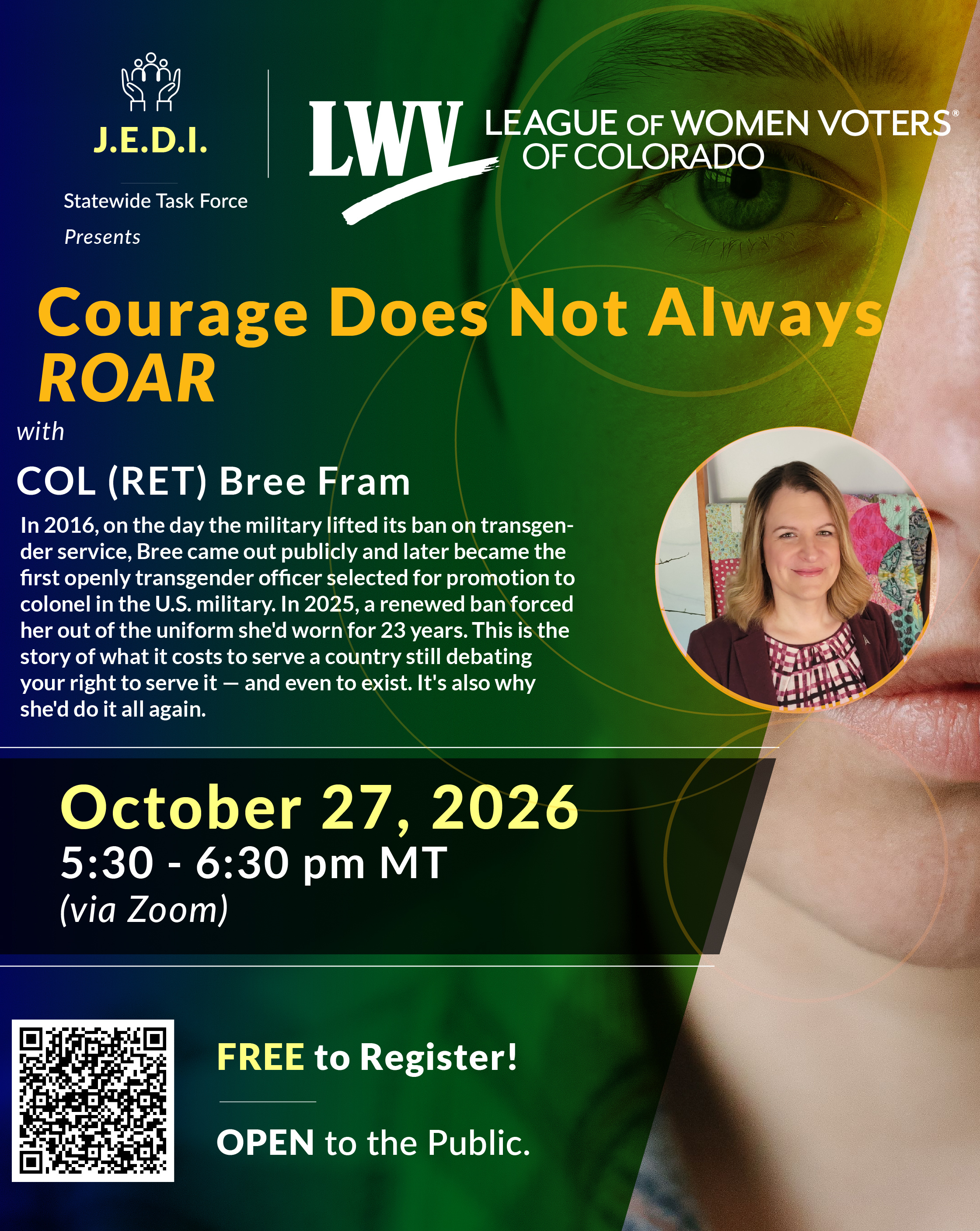LWVCO Justice, Equity, Diversity, and Inclusion Task Force October 27, 2026 event