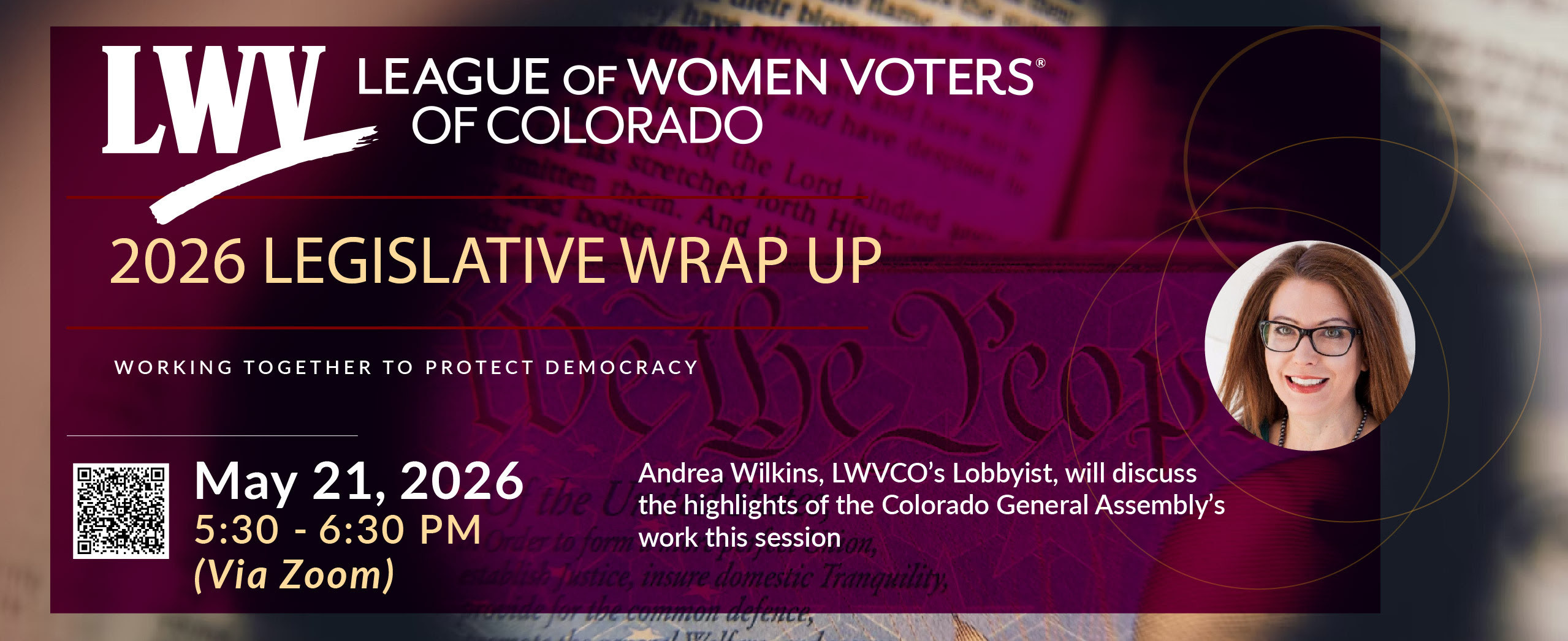 LWVCO Legislative Wrap-Up May 21, 2026 event